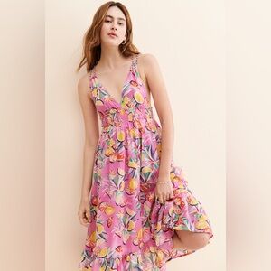 Scotch and soda fruit midi dress
